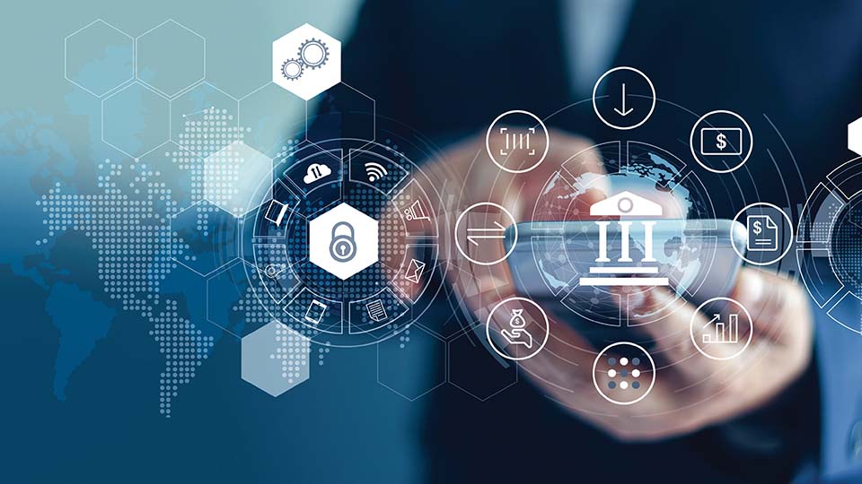 digital map with icons