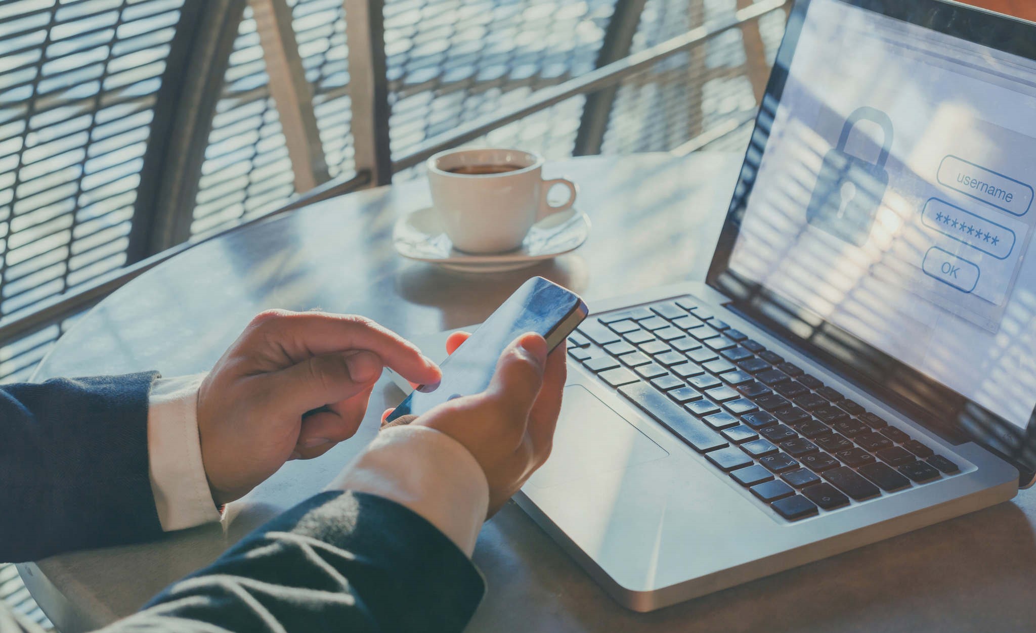 a man checking his phone 