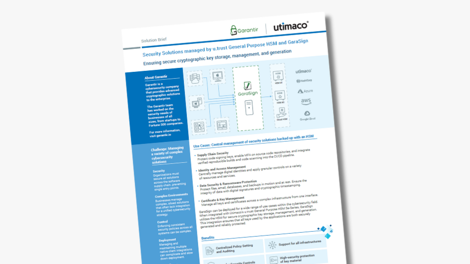 Garanir and Utimaco SB Teaser