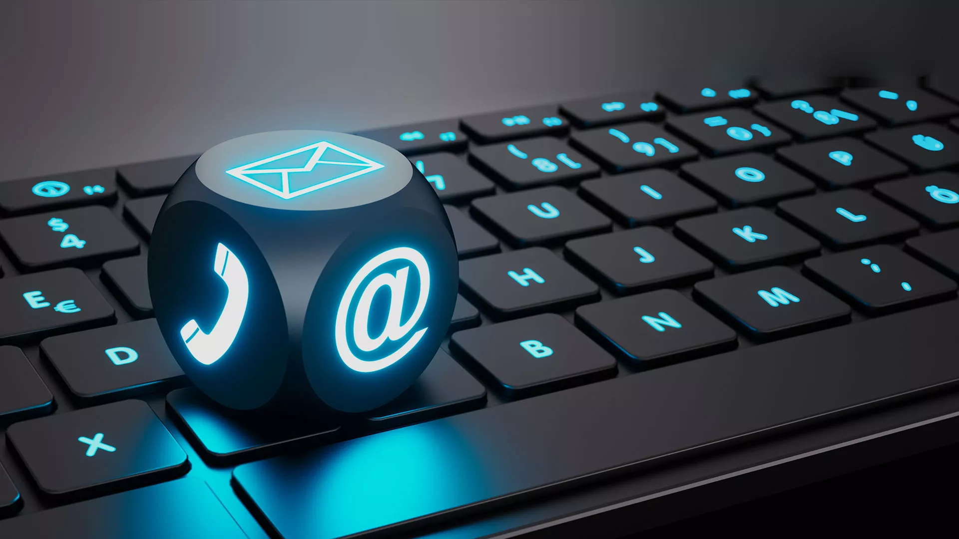 utrust identify cube on a keyboard