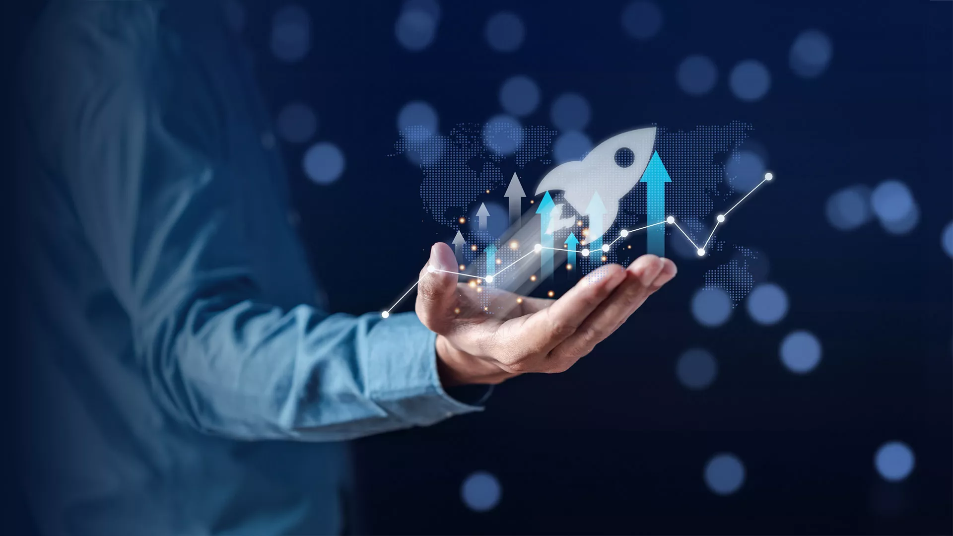 Utimaco rocket in a hand