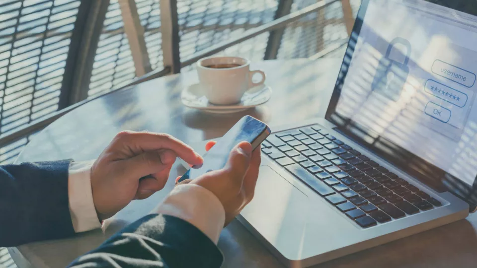a man checking his phone 