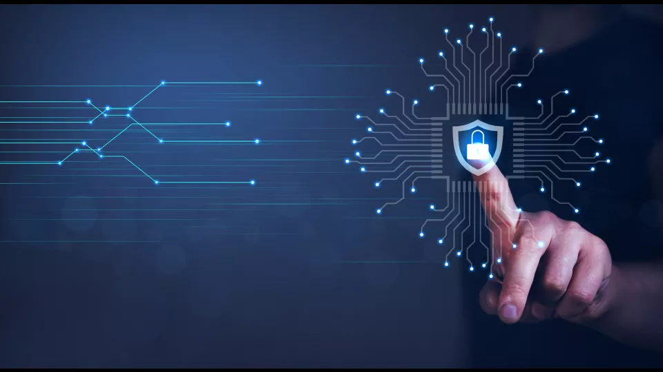 a man pointing on a digital lock