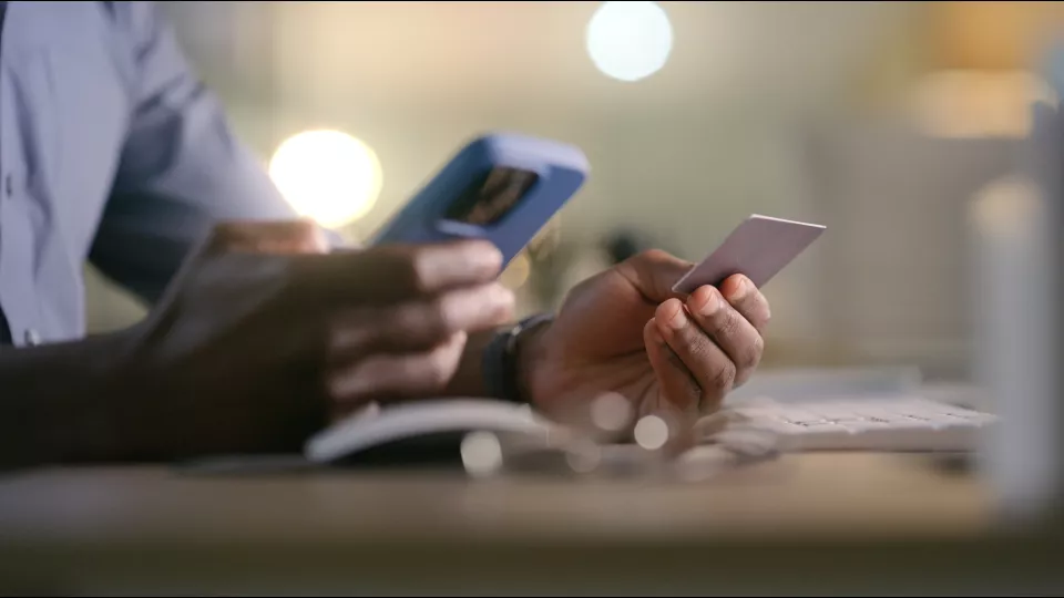 mobile payment with a credit card